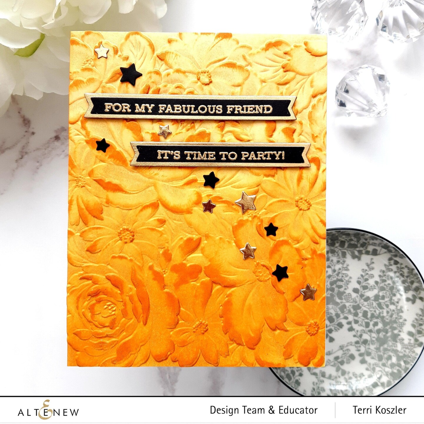 Flower Bed 3D Embossing Folder