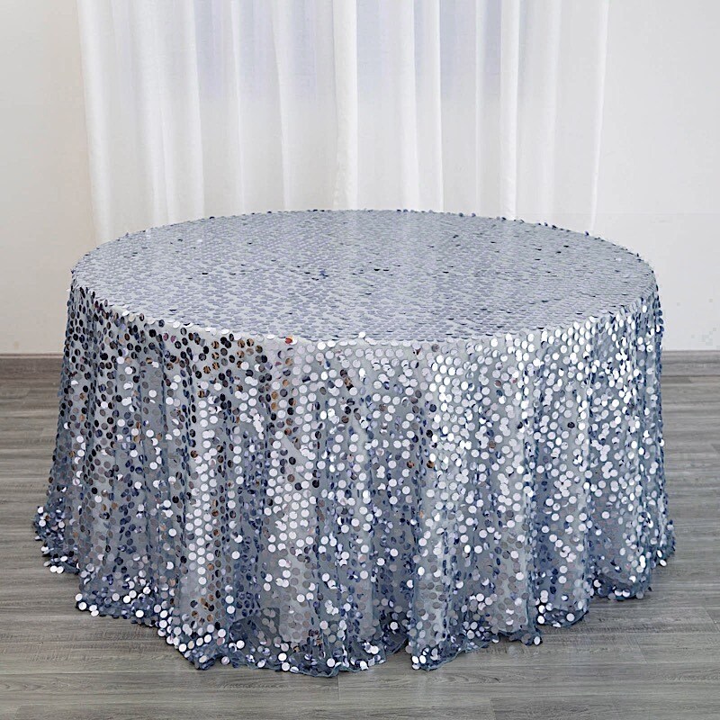 120&#x22; Large Payette Sequin Round Tablecloth