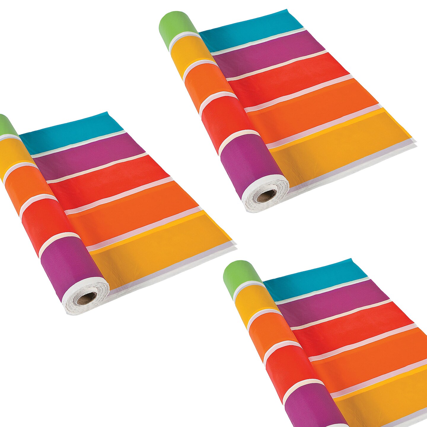 Rainbow Plastic Tablecloth Roll 40&#x22; x 100 ft.