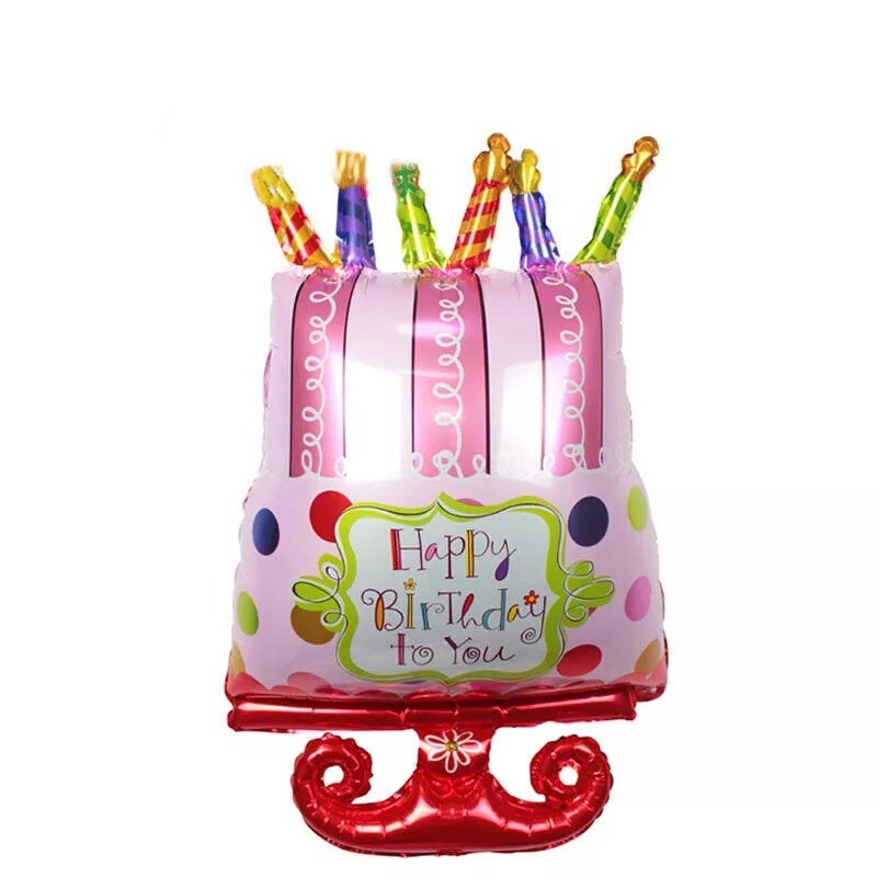 Happy Birthday Cake Foil Helium Balloon