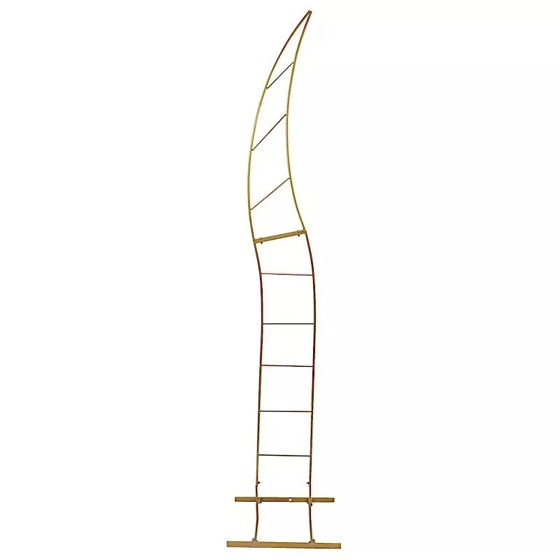 GOLD 8 ft Curved Metal Floral Display Frame Wedding Arch BACKDROP