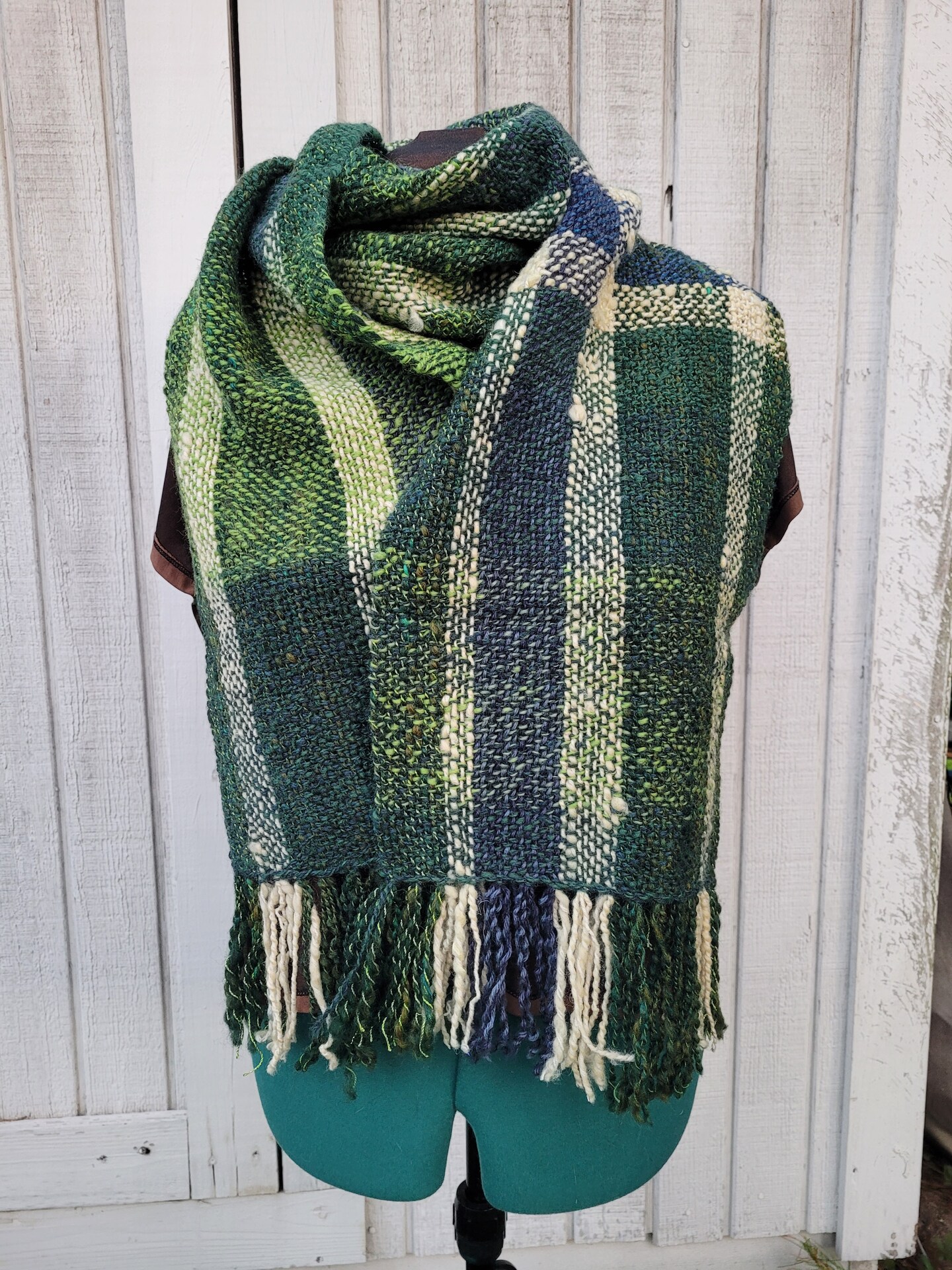 Handwoven Saori style deals scarf