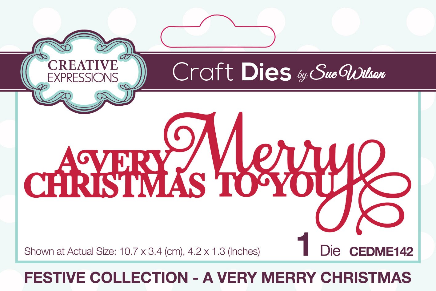 Creative Expressions  Sue Wilson A Very Merry Christmas Craft Die
