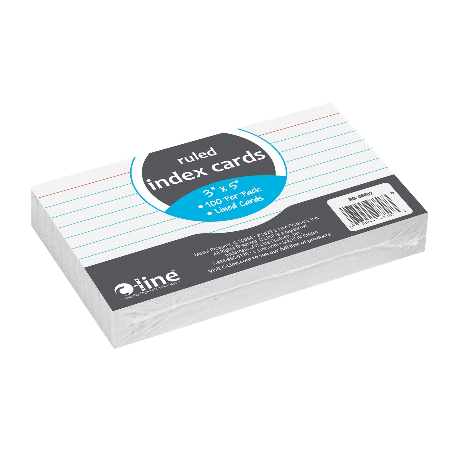 (12 Pk) 3 X 5 Index Cards White