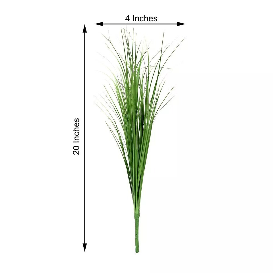 3 GREEN 20&#x22; Artificial Faux GRASS SPRAYS STEMS