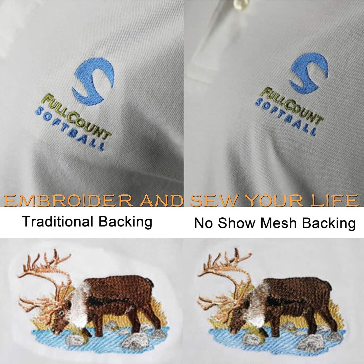 No Show Mesh Machine Embroidery Stabilizer Backing 15" x 25 Yd roll - Light Weight 1.8 oz - Cut into Variable Sizes for Machine Embroidery and Hand Sewing