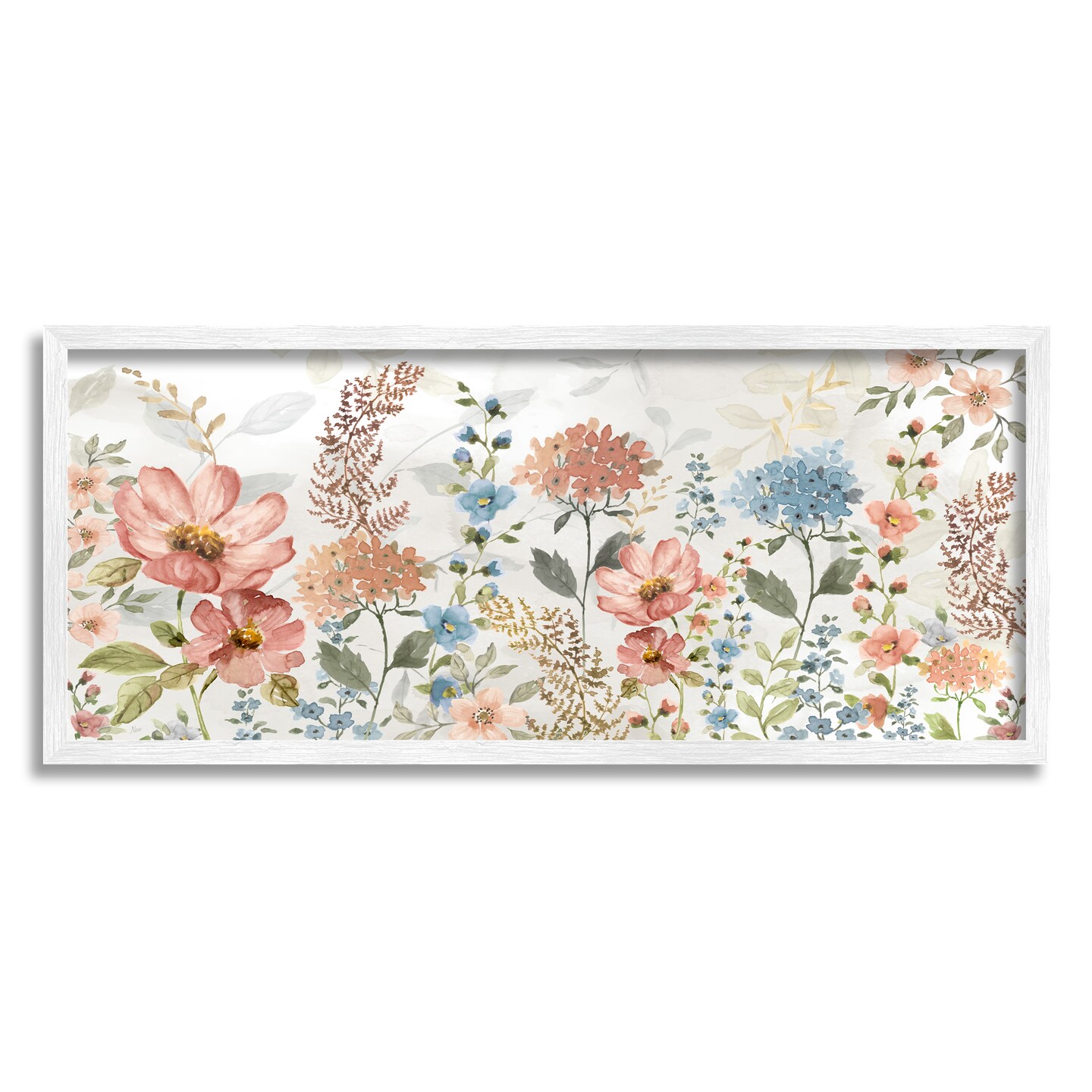 Stupell Industries Pastel Spring Florals Framed Giclee Art