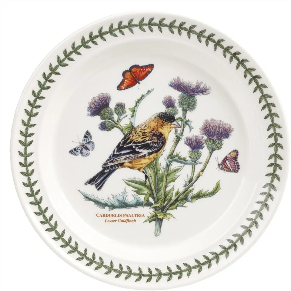 Portmeirion Botanic Garden Birds Collection Dinner Plates | Set of 6 Plates