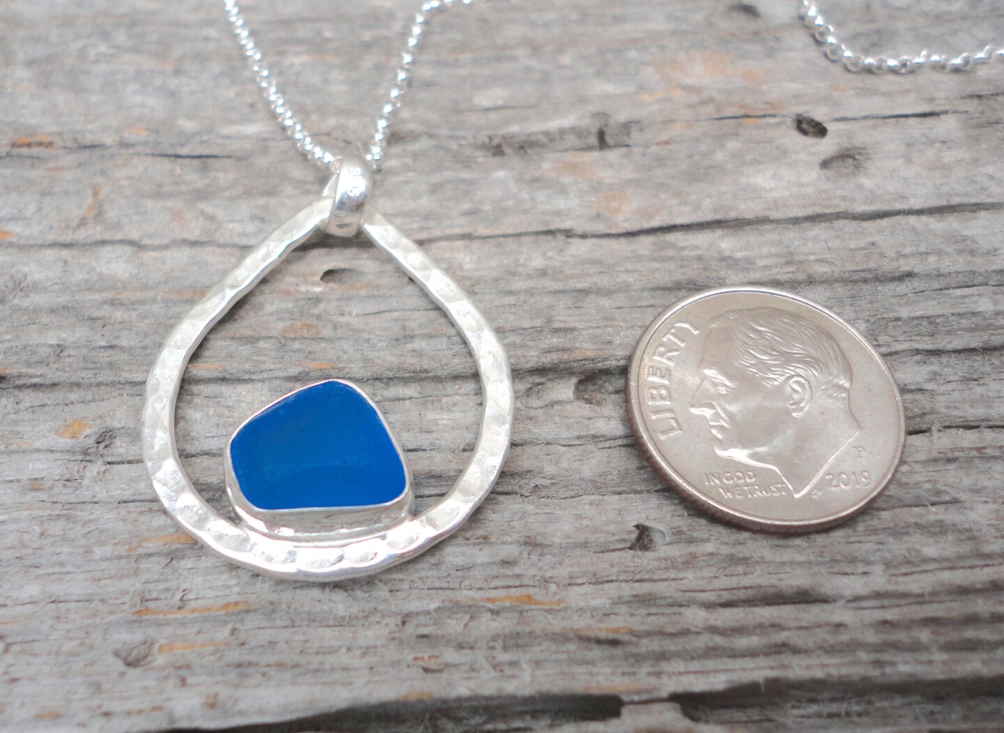 アクセサリー seya. CLAY GLASS DROP NECKLACE Sea Glass Drops Necklace,handmade Beach Glass Jewelry From