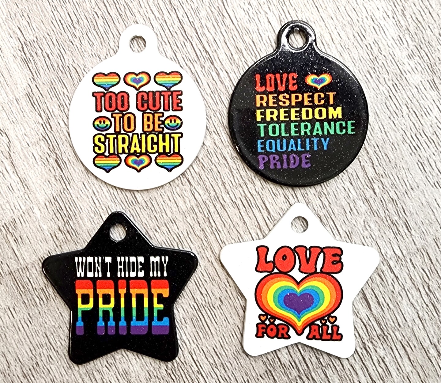 Low Key Sparkle Pride Tag, Pride Flags Tag, Shiny Dog Tag, Cute Dog Tag ...