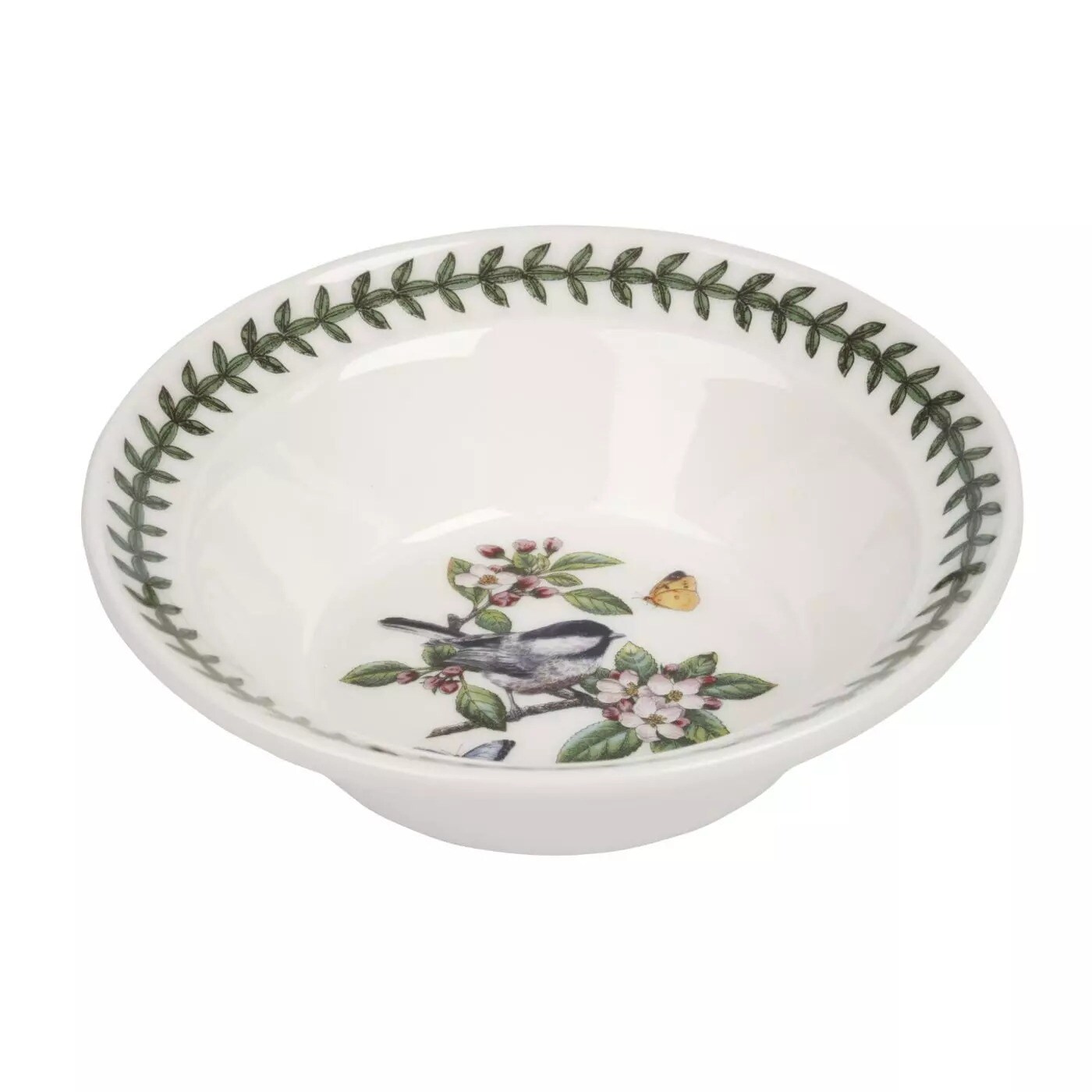 Portmeirion Botanic Garden Birds 6.5 Inch Oatmeal/Soup Bowl - Chickadee
