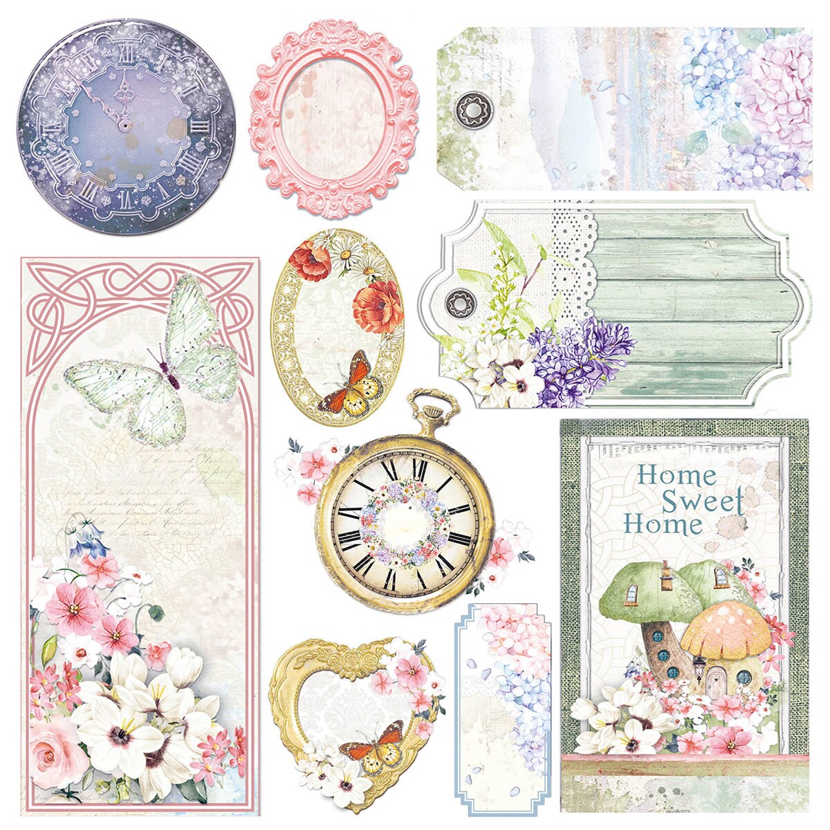 Ciao Bella  Vellum Enchanted Land Fussy Cut 6&#x22;x6&#x22; 6/Pkg