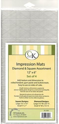 CK Products Icing Impression Mat Diamond & Square Assortment 4 pk