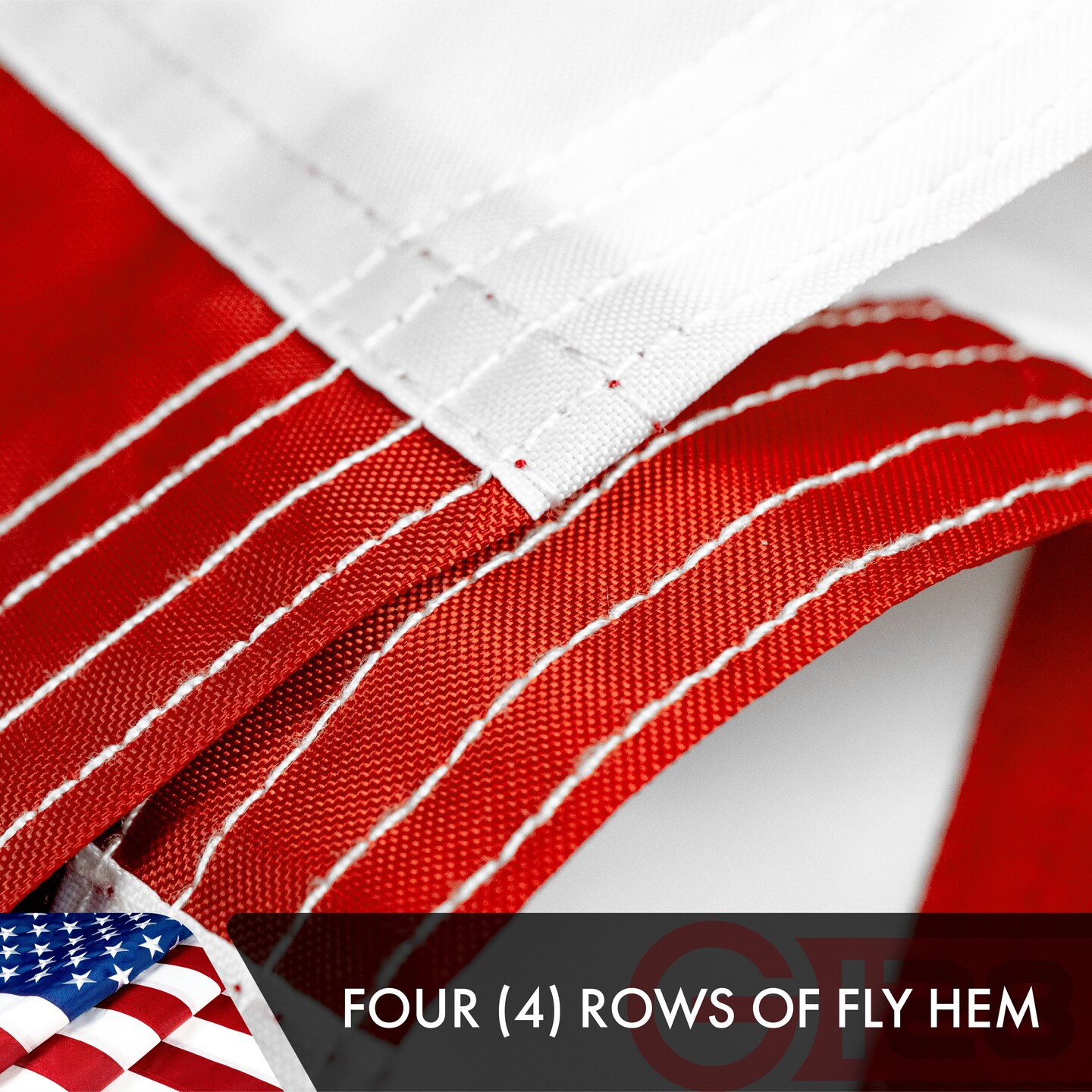 American Flag 210D Embroidered Polyester 3x5 Ft - Double Sided