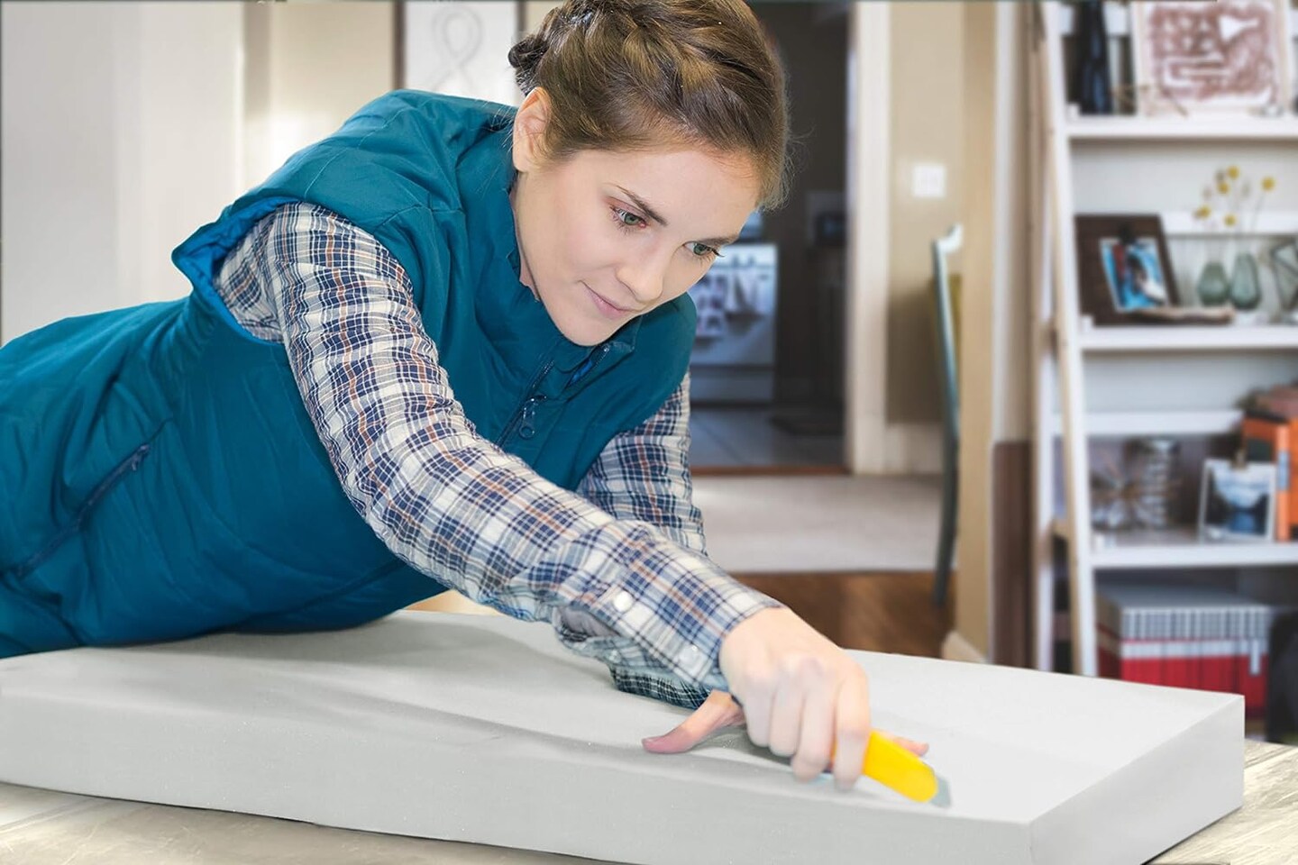 Professional 2" Thick, 18" Wide X 72" Long Regular Density Upholstery Foam, White