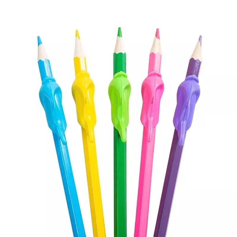 Kitcheniva 4 Pcs Colorful Silicone Pen Holder Practice Writing Tool