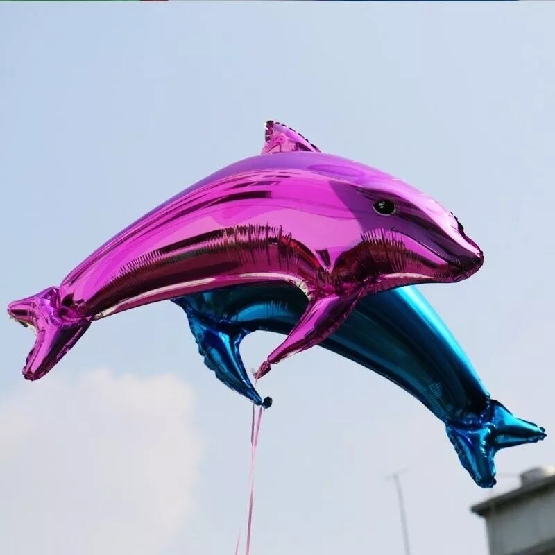 2PCS Dolphin Aluminum Foil Balloons