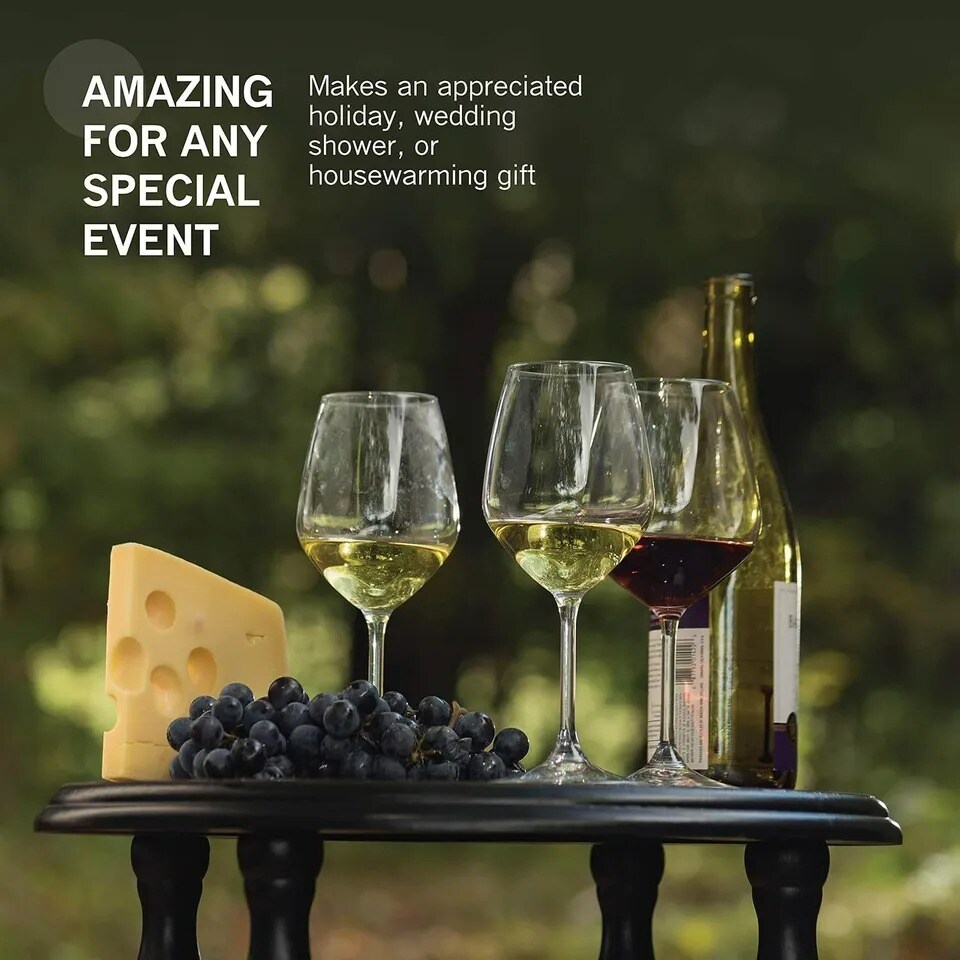 Bormioli Rocco 14.75 oz White Wine Glasses (Set Of 4) Crystal