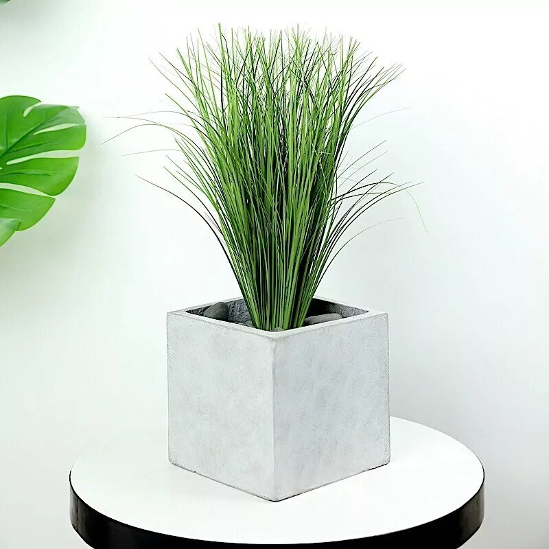 3 GREEN 20&#x22; Artificial Faux GRASS SPRAYS STEMS