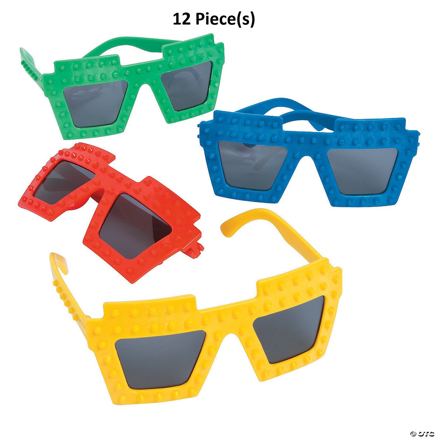 Color Brick Party Sunglasses - 12 Pc.