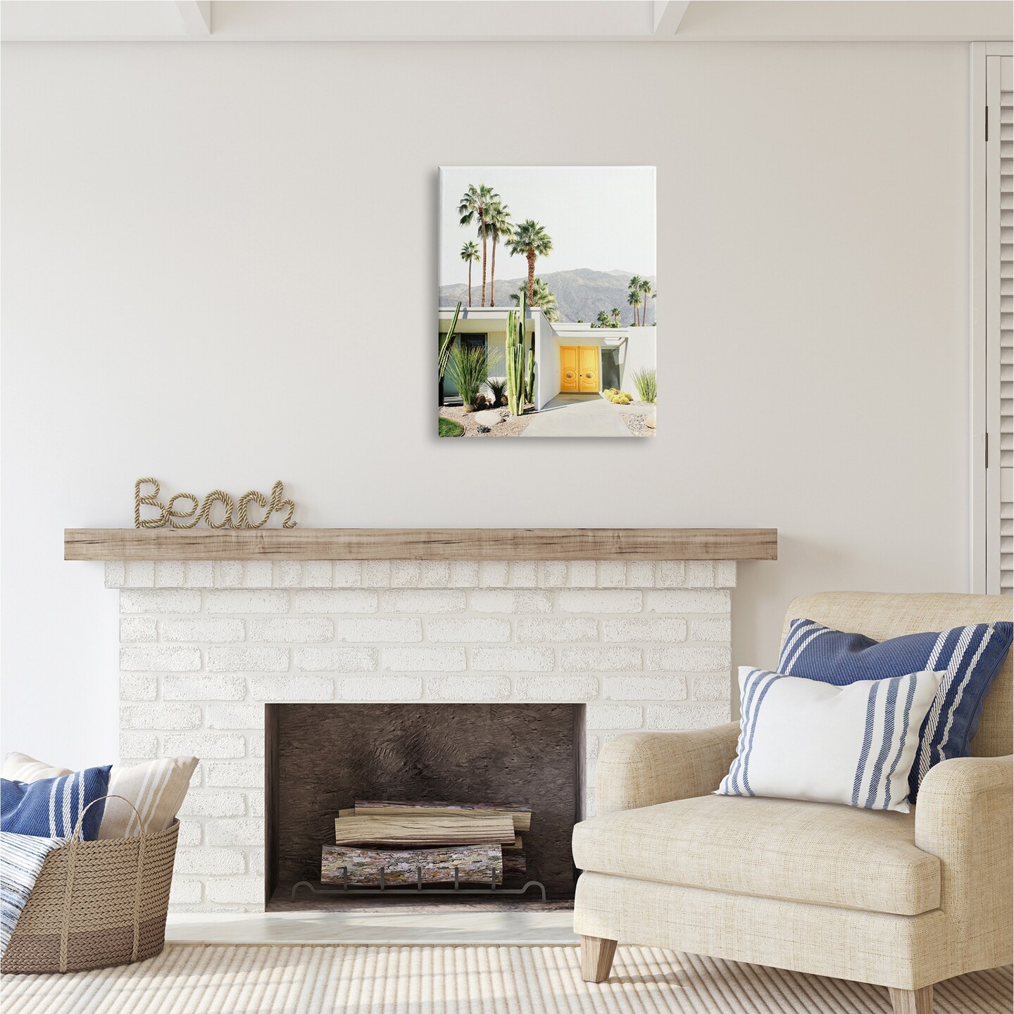 Stupell Industries Palm Springs House Photography Canvas Wall Art