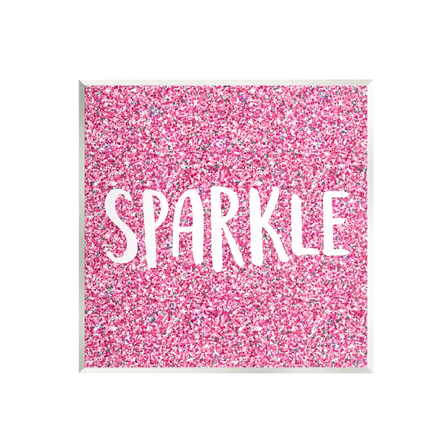 Stupell Industries Glam Pink Sparkle Pattern Phrase Wall Plaque Art