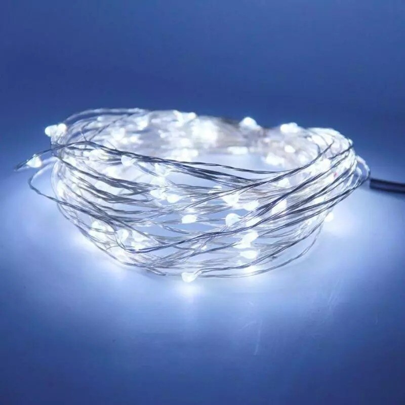 90&#x22; White Fairy LED Lights Garland Battery Wedding Party Centerpieces