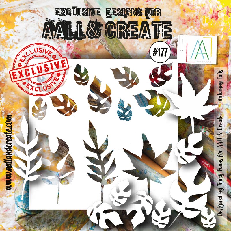 AALL and Create  6&#x22;x6&#x22; Stencil - #177 - Autumny Falls