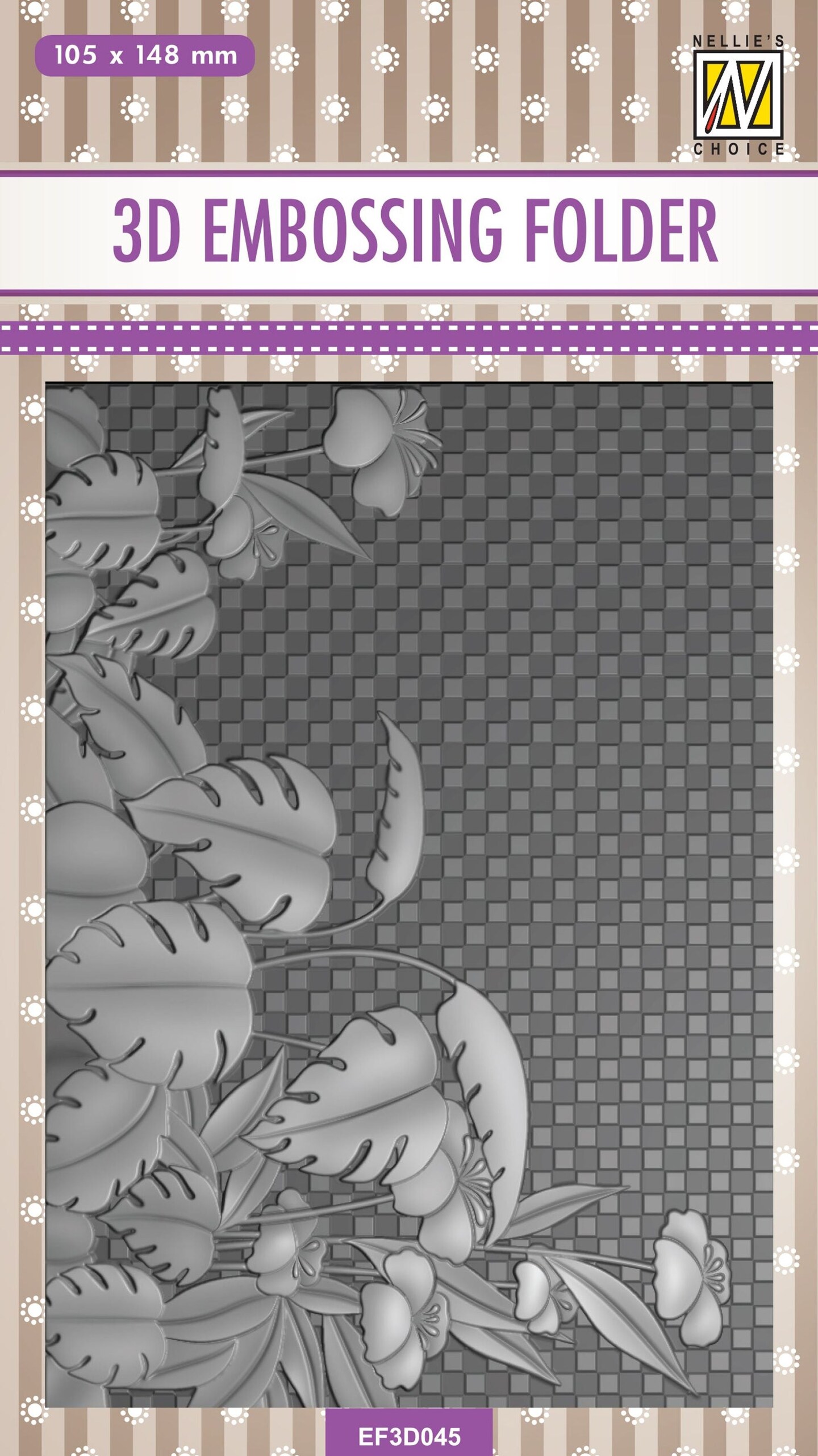 Nellie&#x27;s Choice  3D Embossing Folder - Monstera Deliciosa
