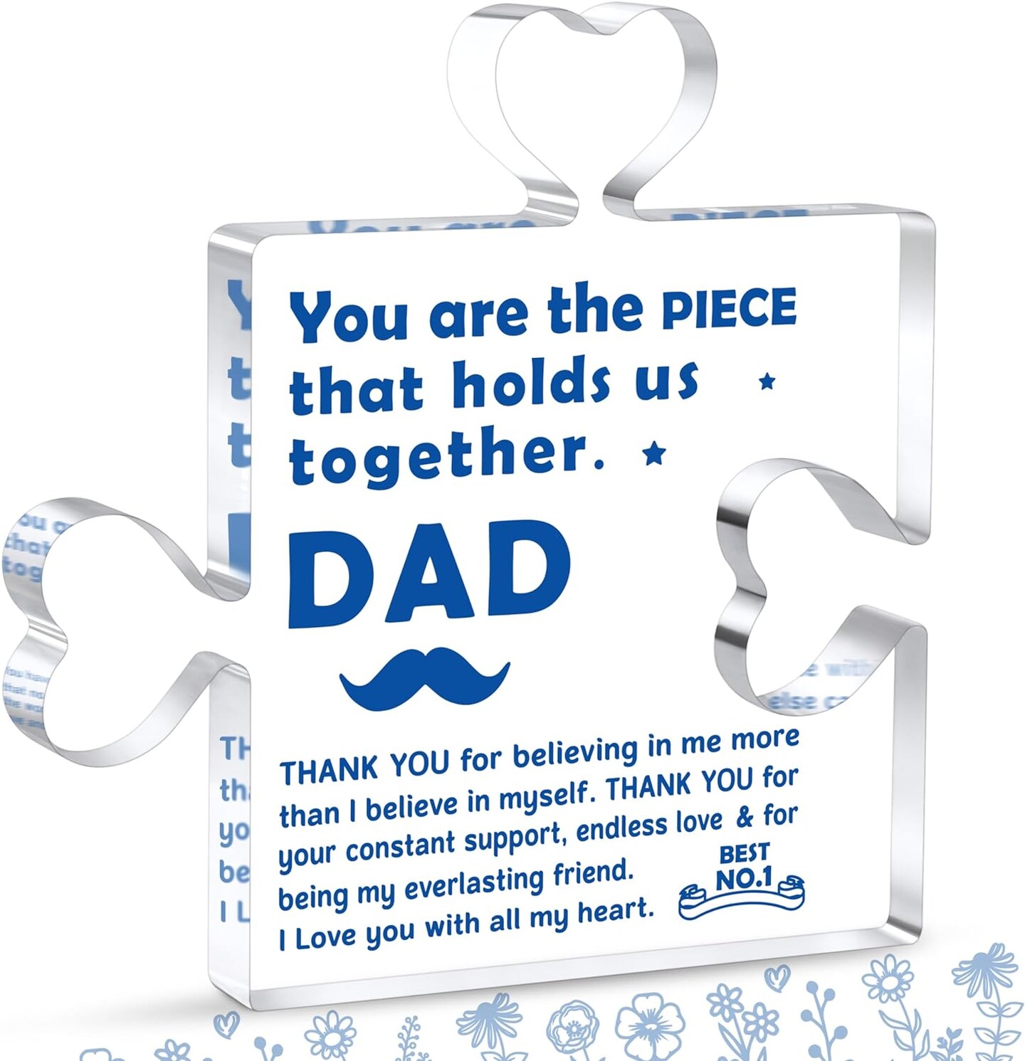 Long-lasting Puzzle Piece for Father&#x27;s Day Table Decoration