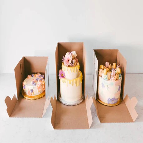 16 x 16 x 12" White Bakery Boxes with Window Pastry Boxes for Tall and Heavy Cakes