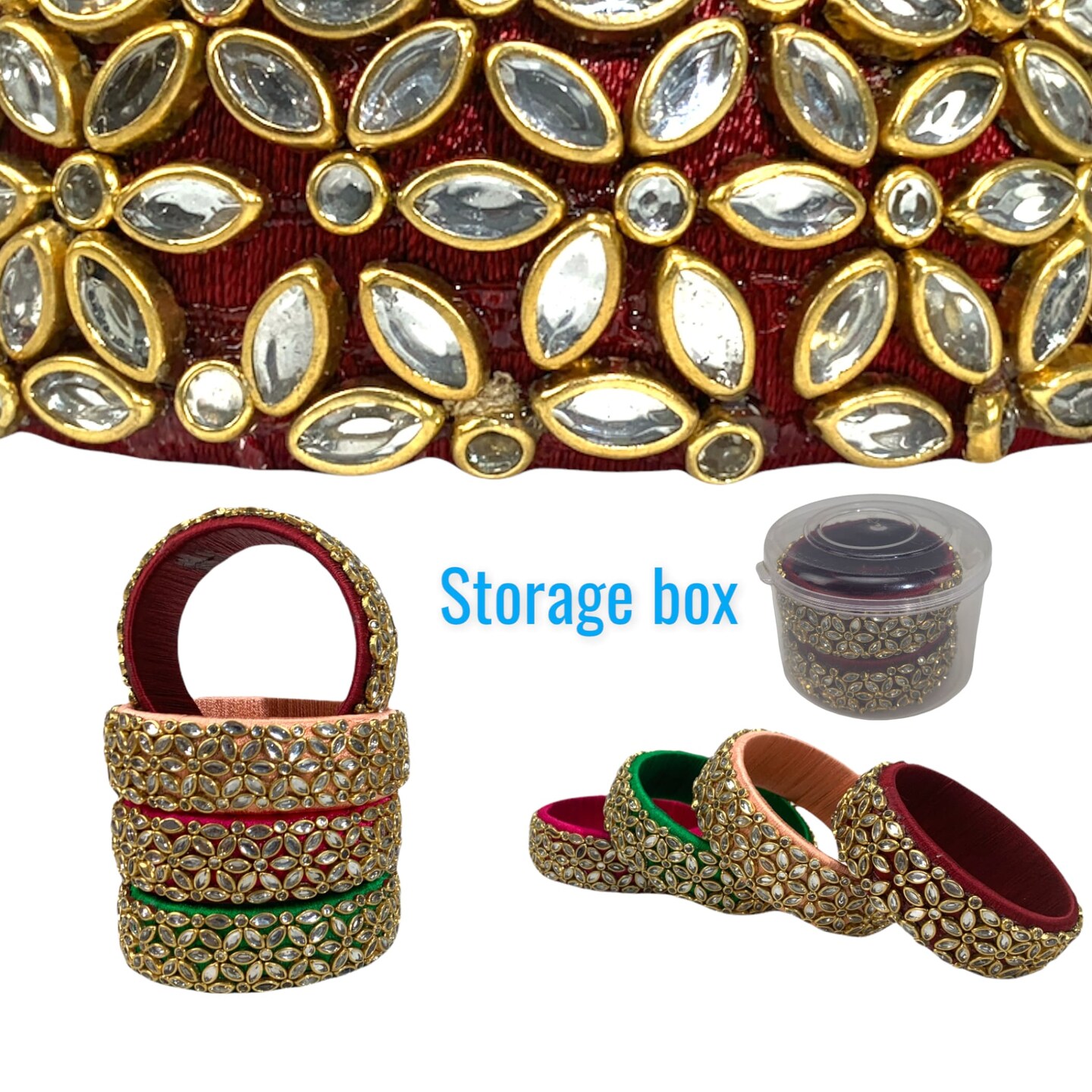 Indian Silk Thread Bangles for Women Traditional Kundan Bracelet Return Gifts Indian Bridal Set Thread Bangle Hippie Jewelry Bollywood Bracelet Gift for Her