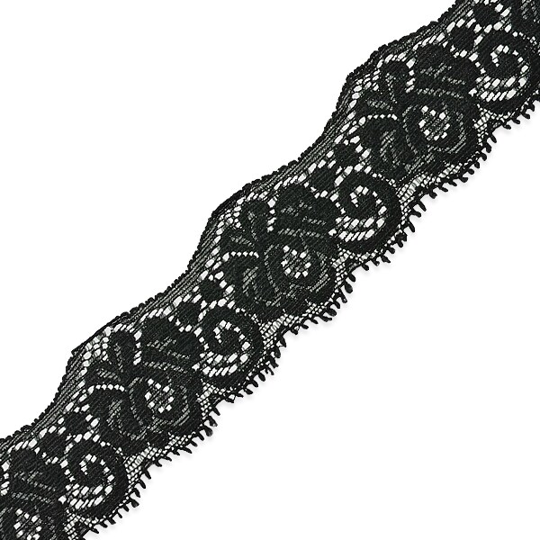 10 Yards of Samantha 1 1/2" Stretch Raschel Lace Trim | 10 yard cut