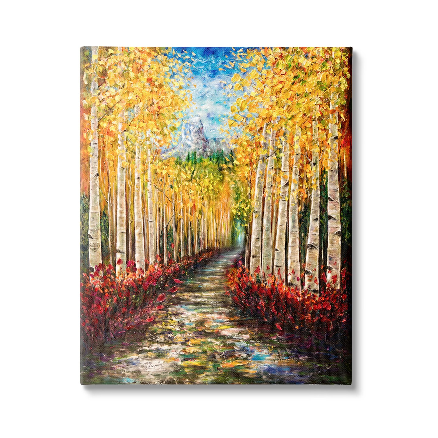Stupell Industries Modern Birch Grove Painting Canvas Wall Art