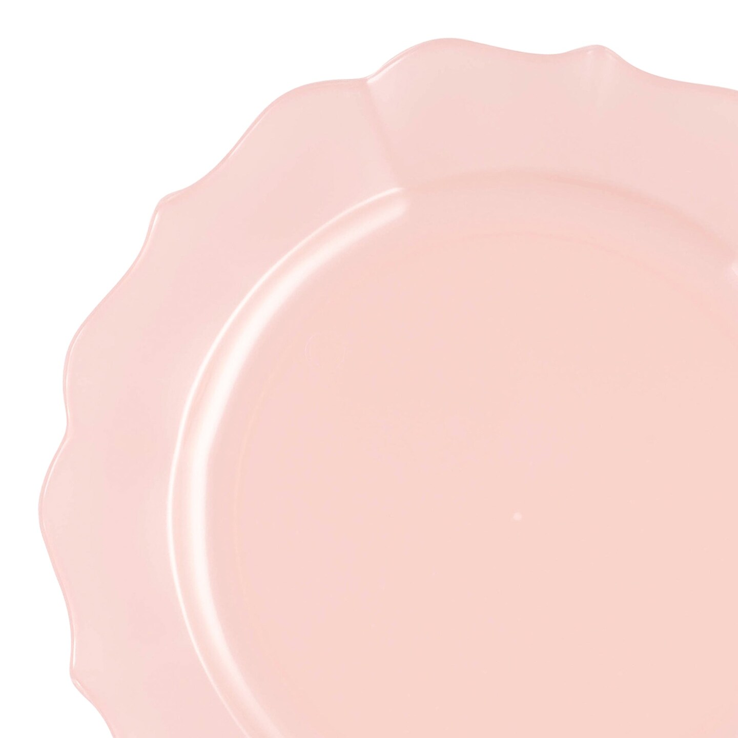 Pearl Pink Round Lotus Plastic Dinner Plates - 10.25" (120 Plates)