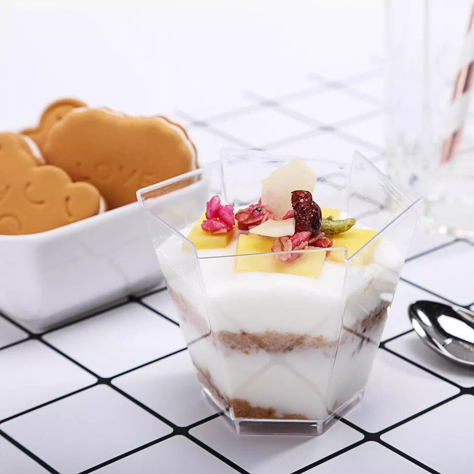 12 pk Plastic 3 oz CLEAR Mini DESSERT CUPS