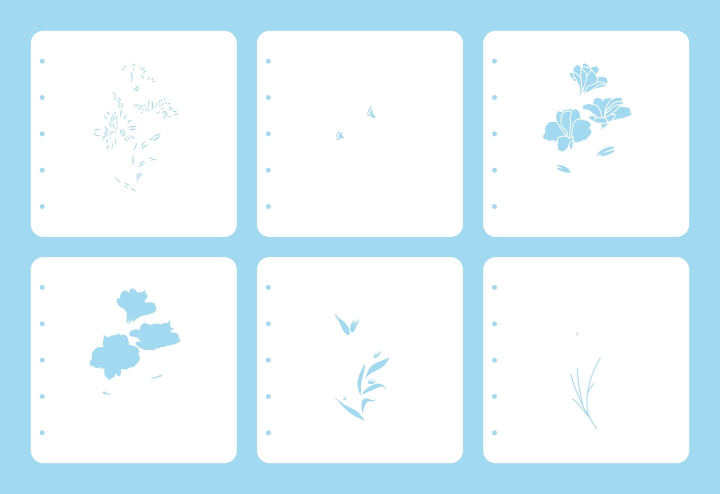 Nellie&#x27;s Choice  Layered Stencils (Set Of 6) - Orchid (Suitable For MSTS001)