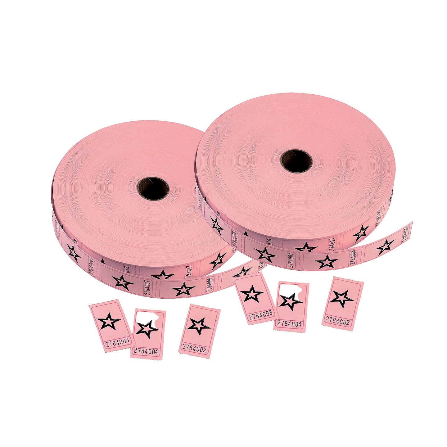 Pink Star Single Roll Tickets