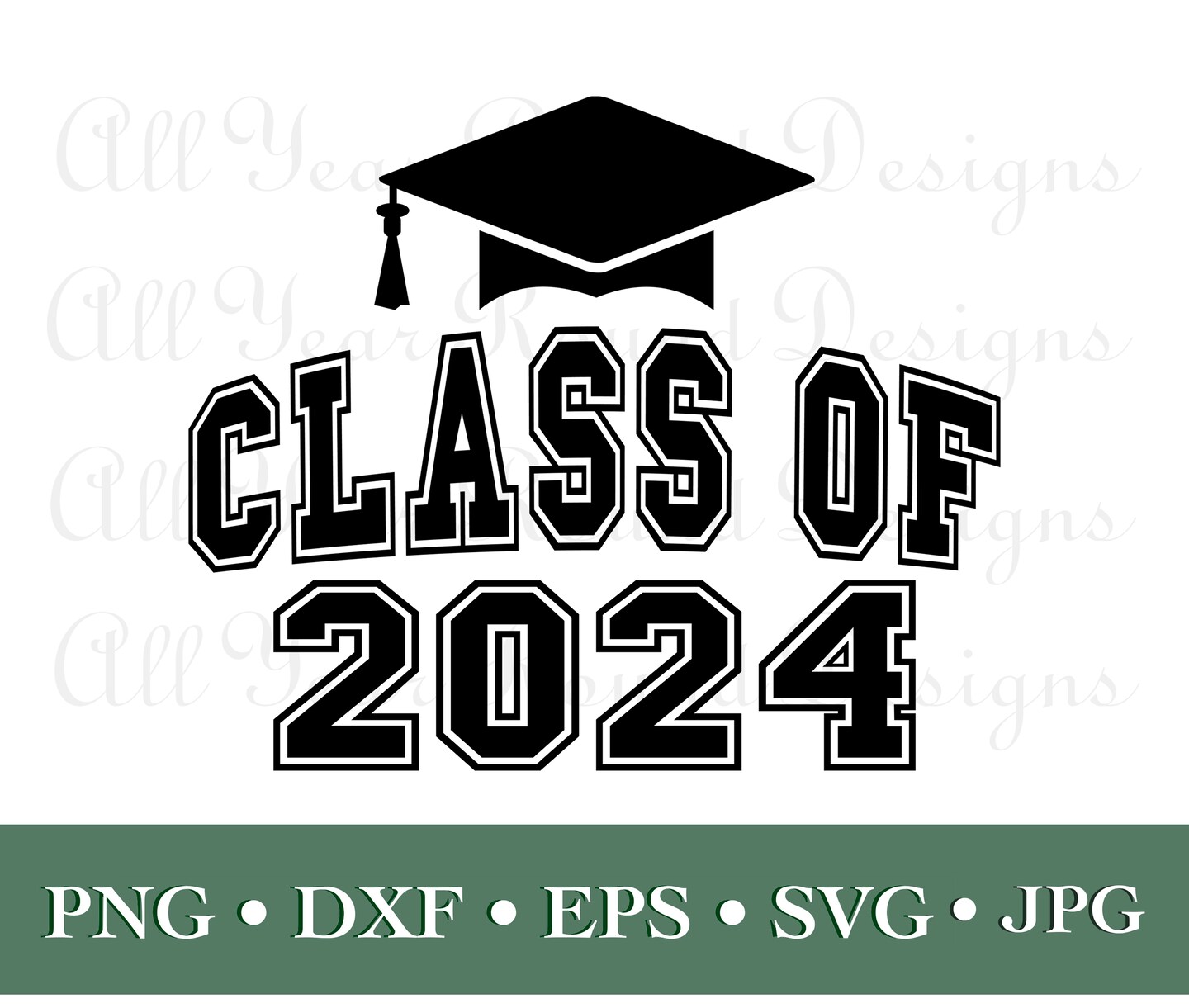 Graduation Decor SVG PNG DXF EPS JPG File Bundle Digital Download