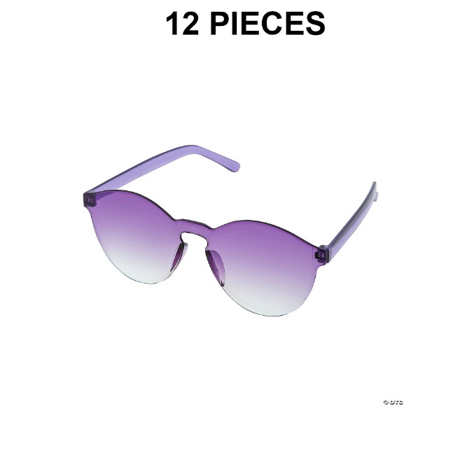 Purple Rimless Sunglasses &#x2013; 12 Pc.