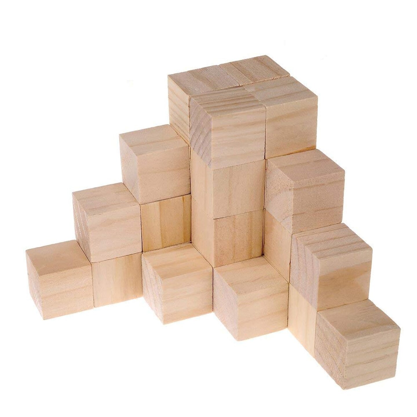 40pcs 1.5 inch - Natural Solid Wood Square Blocks Wood Cubes Wood Cube Blocks – for Puzzle Making, Crafts, and DIY Projects (40pcs)
