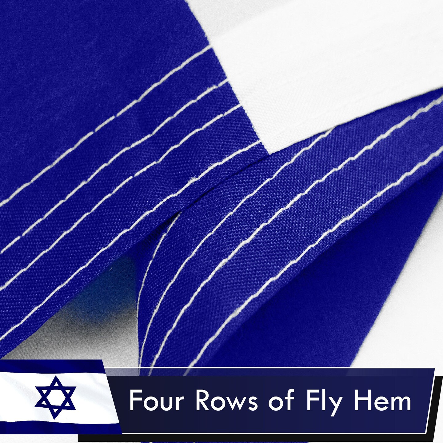 G128 Combo Pack: USA American Flag 3x5 Ft 75D Printed Stars &#x26; Israel (Israeli) Flag 3x5 Ft 75D Printed