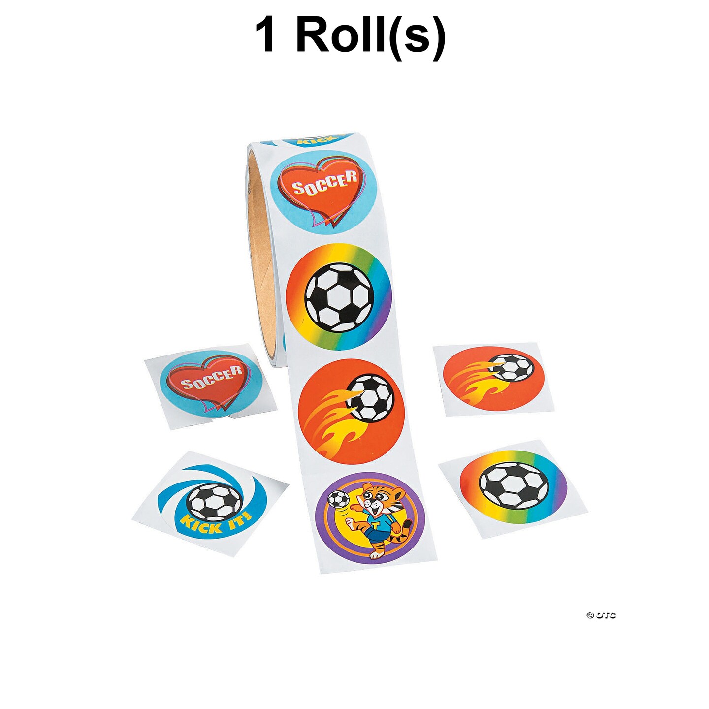 Soccer Sticker Roll 100 Pieces