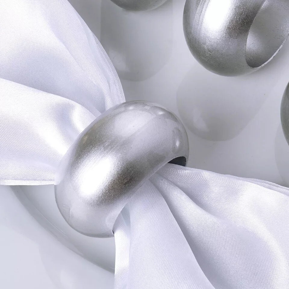12-Pieces Acrylic Napkin Rings Set