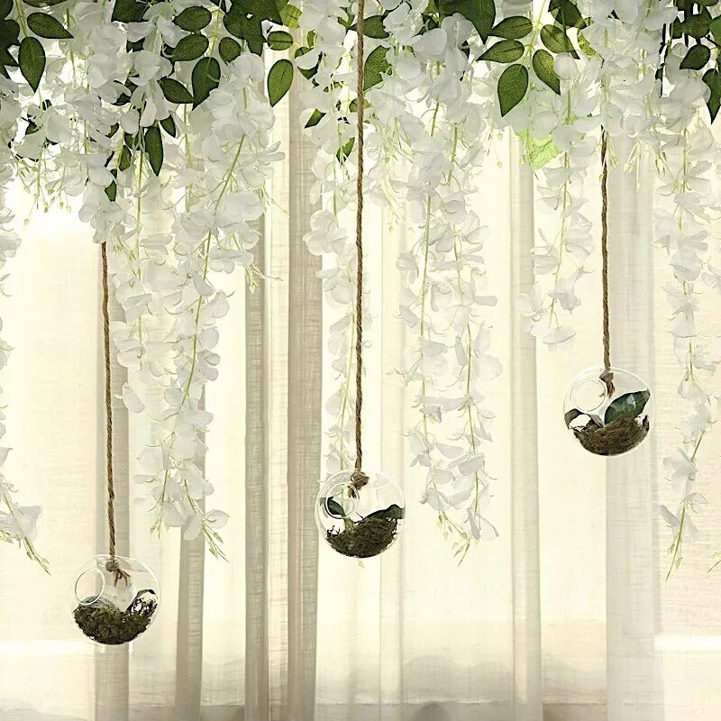 3 CLEAR CLASSIC ROUND Glass Wall Terrariums Vases Home Wedding Centerpieces