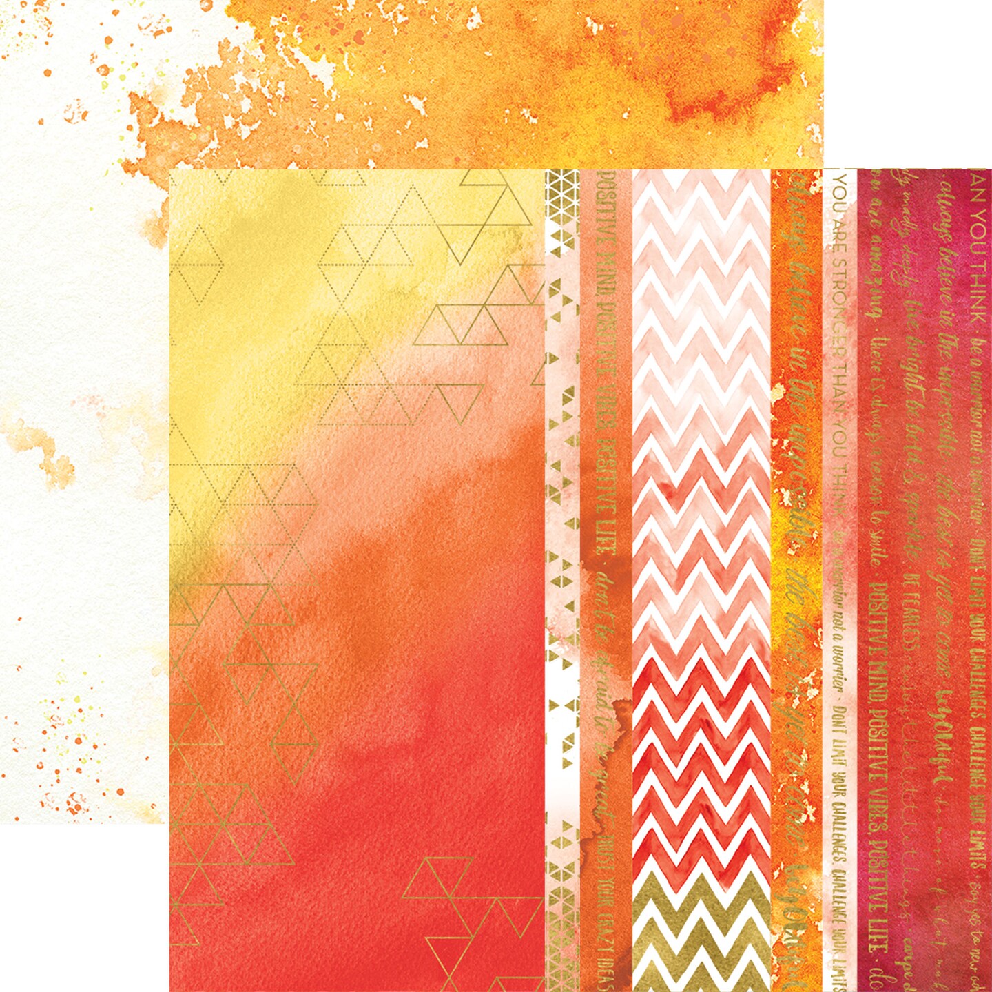 COLOR WASHED PATTERN 12 X12 SCRAPBOOK PAPER SET