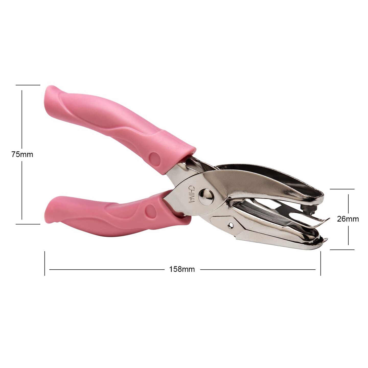 1mm Hole Punch Hole Puncher Paper Punch Punchers with Pink Grip for Craft Paper (Small Circle)