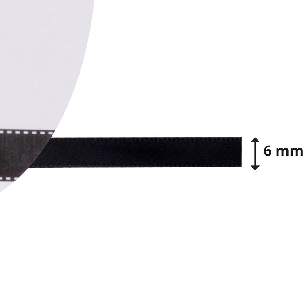 Vaessen Creative  Satin Ribbon 6mmx10m Black
