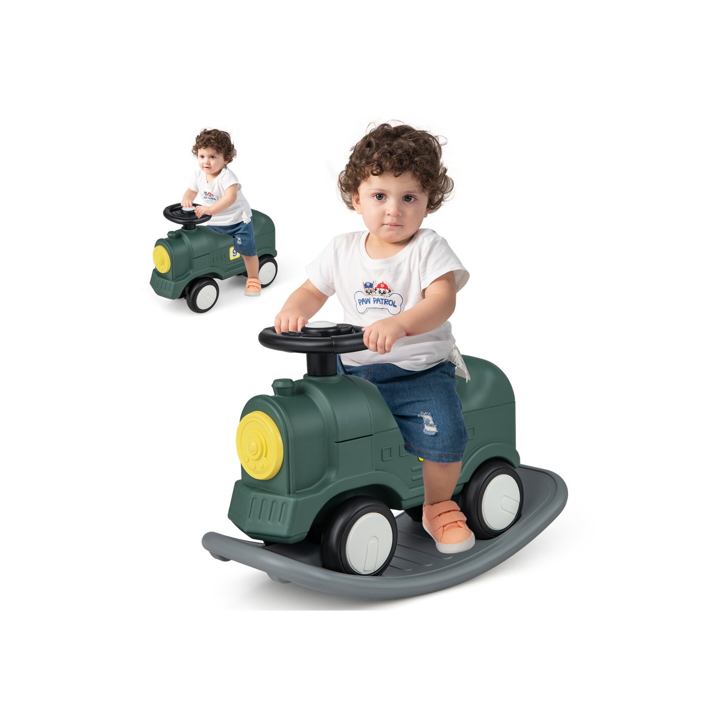 3-in-1 Rocking Horse And Scooter With Detachable Balance Board