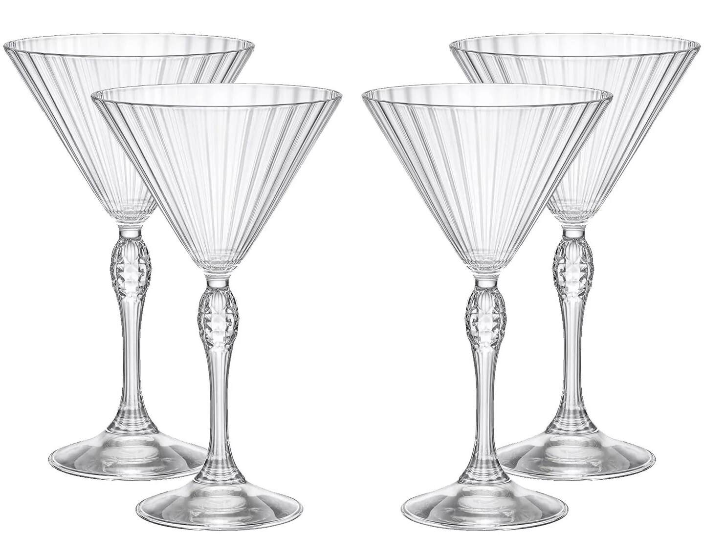 Bormioli Rocco America '20s Barware 8.5 Ounces Martini Glasses, Set of 4 - Clear